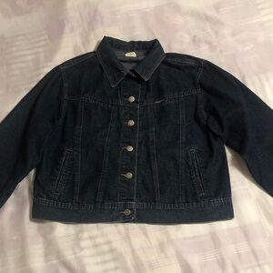Lee Dark Blue Denim Jean Jacket - Button-Front